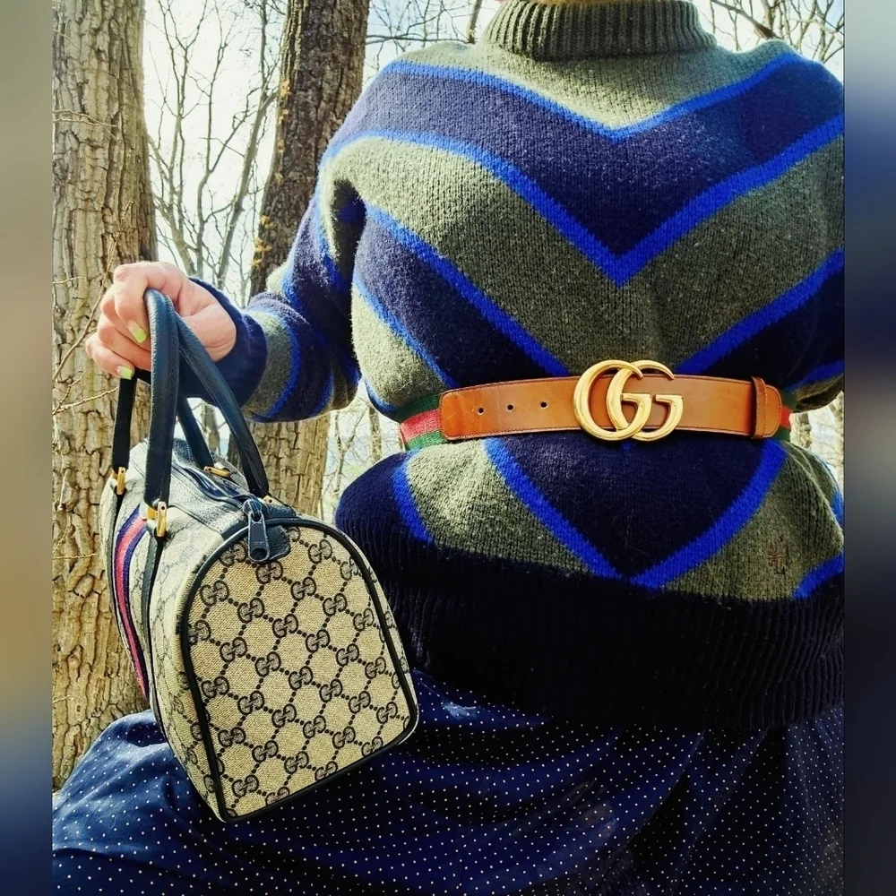 Tory Burch chevron merino sweater XL